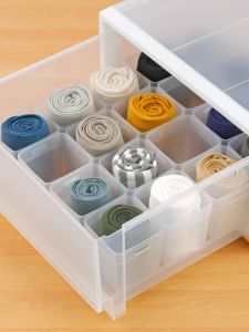 Japanese Inomata Drawery Type Underwear Socks Storage Box Intimate Clothes Organizer Household Essential Divided Compartment