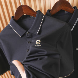 Áo Thun Nam Tay Ngắn Ice Silk Summer New Style Quần Áo Công Sở Thường Ngày Màu Trơn Túi Xách Thời Trang Mùa Hè 2025