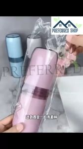PREFERRED SHOP Travel Toothbrush Case with 4 Cups - 4 in 1 Toothbrush Holder Set Toothbrush Containers - Travel Toothpaste Storage for CampingBusiness Trip and SchoolBrown