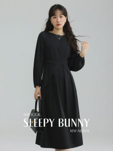 Off-Shoulder Satin Long Sleeve Dress