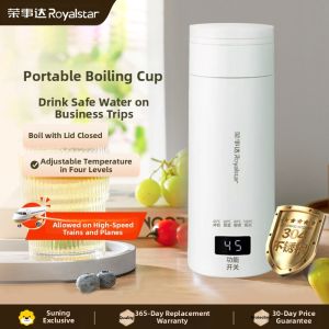 ROYALSTAR | Portable Electric Water Kettle Constant Temperature Travel Dormitory Small Size Stainless Steel Inner Tank Home Kitchen Appliance