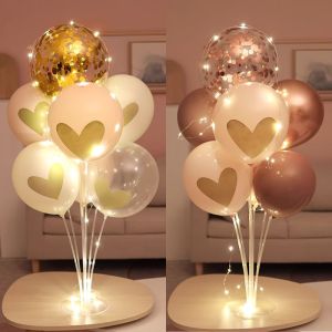 Luminous Balloon Stand Wedding Decoration Birthday Party Floor Mounted Column Support Glowing Table Decoration Popular on Social Media