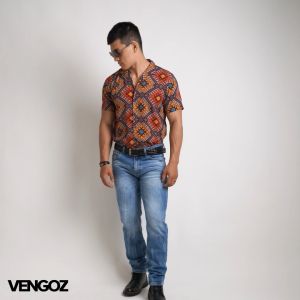 VENGOZ Kemeja Pria Hawai Printing - Toraja Casual Shirt