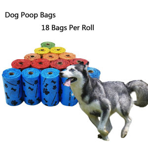 EBI Biodegradable Pet Fecal Collect Bag Pet Pooper Bags Pet 18 Pcs/Roll Dog Kitten Poop Garbage Bag Pet Hygiene cleaning product