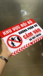 Biển báo khu vực nội bộ không phận sự cấm vào chất liệu mica KT20x30cm Biển Báo Acrylic Cho Khu Vực Hạn Chế - Lazada