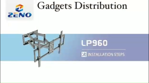 ZENO LP960 900x600 50 - 120 inch Large Heavy Duty Double Arm Cantilever Tilt Swivel TV Bracket Wall Mount 3255.1
