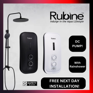 Rubine Rainshower Instant Heater With DC Pump RWH-3388