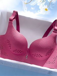 Victorias Secret Seamless One-Piece Latex Underwear Womens No-Ring Small Bust Gathered Look Big Thin Bra Nylon Fabric