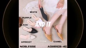 Korean Pointed Toe Flat Half Shoes Mules