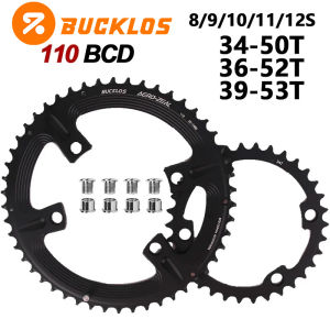 BUCKLOS Double Road Bike Chainring 110 BCD Crown 50-34T 52-36T 53-39T Round Narrow Bicycle Chainwheel for R7000 R8000 R9000