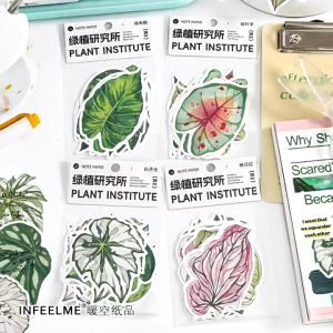 IFM INS Green Plant Institute Series Memo Note Paper Botanical Tropical Leaf Deco Pack Journal DIY Decorations Materials