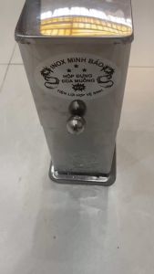 Ống đũa inox Minh Bảo vuông Cao Cấp có nắp đậy