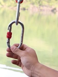 Carabiner Oval 25KN Screw lock Carabiner Gantungan Panjat Tebing