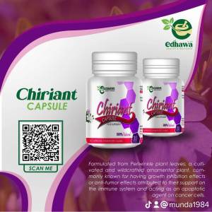 Edhawa Chiriant 30 herbal capsules | FDA Approved | Anti Cancer | Myoma | Appendicitis | Anti inflammatory | Anti Infections | all Natural herbs | locally made |