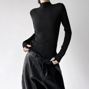 MUYUZI | Winter Autumn High Collar Slim Fit Women Knit Top