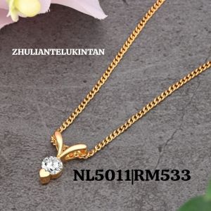 [NL5011] Zhulian Rantai leher dewasa dan budak kanak-kanak Emas Saduran/ Gold Plated Pendant Necklace kids Jewellery