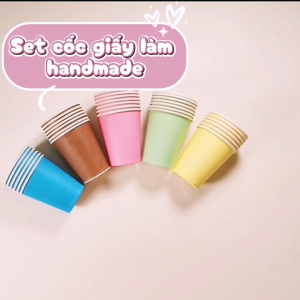Set 10 ly giấy nhiều màu sắc làm handmade thủ công trang trí LIM DIY