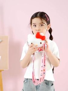 กระเป๋าสะพายไหล่ ซิลิโคน ลายการ์ตูนเจ้าหญิง Kuromi สร้างสรรค์ สําหรับเด็กผู้หญิง 2024 0254