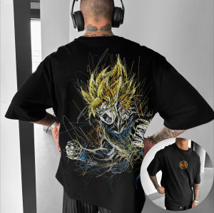 One Piece Luffy Printed Cotton Short-sleeved American Loose Mens and Womens Summer Breathable Sports Round-neck T-shirts