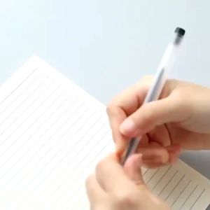 100pcs MUJI Gel Pen Ballpen Neutral Pen Black Frosted Full Needle Tube 0.5mm Ballpen