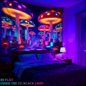 VIKAMA Mushroom Tapestry Wall Decoration Curtains Modern Style Decoration Dormitory Living Room Decoration Room Decoration