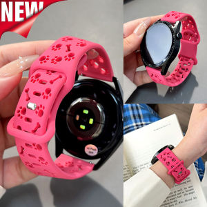 Dog Paw Silicone Strap for Samsung Galaxy Watch 7 6 5 4 Classic Correa bracelet for Amazfit GTR for Huawei for Xiaomi for Garmin