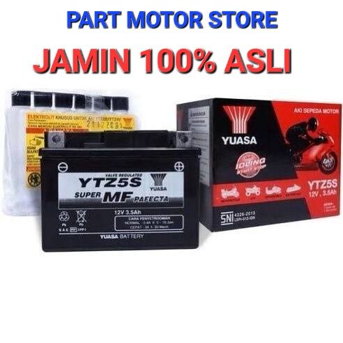 AKI MOTOR BEAT, ACCU VARIO 110, SPACY, BLADE, REVO, VERZA, GENIO YTZ5S