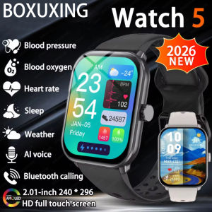 New BOXUXING Watch 5 Global Version Men Women HD AMOLED Screen Heart Rate Bluetooth Call GPS Track Waterproof Sports Smart Watch