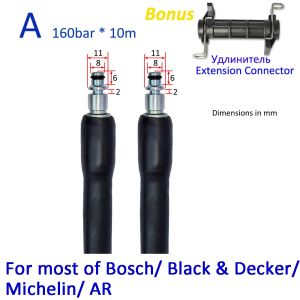 BEAR FORCE | 10m High Pressure Washer Hose Car Wash Water Cleaning Hose Extension Hose Cord Pipe for Lavor HAMMER Huter Kohler Sterwins