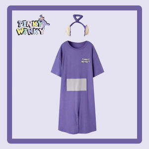 ชุดนอนแขนสั้นผ้าฝ้ายลายการ์ตูนสำหรับเจ้าสาว ชุดนอนผู้หญิงฤดูร้อน ชุดนอนผ้าฝ้ายเนื้อบาง ชุดเดรสสั้นสำหรับงานปาร์ตี้