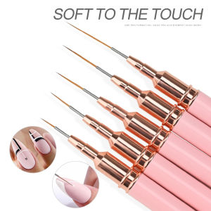 5Pcs Nail Art Liner Brush Set UV Gel Nail Brushes Kits French Stripe Line Painting Drawing Flower Pen Professional Manicure Tool