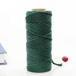 Handmade Cotton Rope Macramé 5mm Weaving Yarn for Tapestry Cup Mat Storage Box Decorative Binding DIY Craft Material