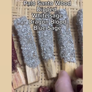 SI Palo Santo Wood-Dipped White Sage White Sage Dragon Blood and Blue Sage Powerful Cleansing Wood