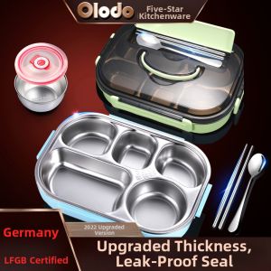 Olodo | Divider Stainless Steel Thermal Lunch Box High Capacity Handbag Pretty