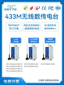 Bộ Chuyển Đổi Từ Cổng Seriel Không Dây DTU 433M Truyền Dữ Liệu RS485 Định Tuyến LoRa Truyền Thông Từ Xa Mô-đun Ghi Âm Luồng