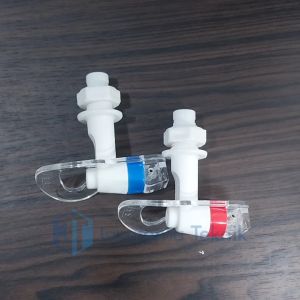 Kran Dispenser Dorong Oval Drat Luar Sepasang Merah dan Biru