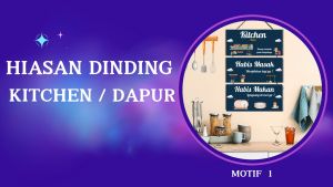PAJANGAN DINDING DAPUR / KITCHEN RULES GANTUNG