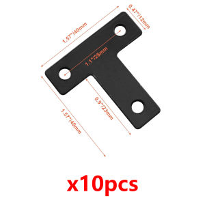 T Shape Flat Mending Plates T Corner Braces T Bracket Connector Fixing Repair Plates for Wood Furniture Cabinet Windows