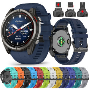 22mm 26mm QuickFit Silicone Strap For Garmin Quatix 8 Band Fenix 8 8Pro 7 7X 6 6X 5 5X Plus/Epix Gen 2/Tactix Bracelet Watchband