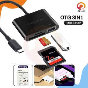 [RO ACC] NANVAN OTG TYPE C TF SD KARTU MEMORY MEMORI CARD READER FLASHDISK UNTUK KOMPUTER / KAMERA