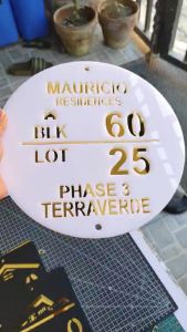 HOUSE/BUSINESS NUMBER SIGNAGE/MARKER(ACRYLIC LASER CUT) CIRCLE SHAPE
