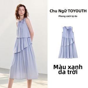 Toyouth | Đầm Mùa Hè Không Tay Kiểu Bohemian Đa Lớp