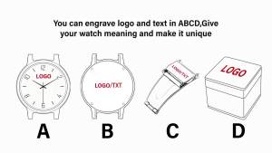 DODODEER นาฬิกาไม้แฟชั่นเข็มขัดไม้จันทน์ระเบิดของขวัญแกะสลักแบรนด์องค์กรนาฬิกาไม้