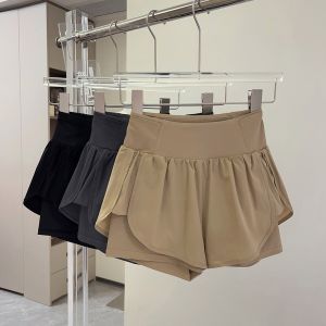 High Waist Loose Casual Sports Shorts Womens Running Yoga Fitness Quick Dry Anti-Light Leak Breathable Ultra Lightweight Shorts