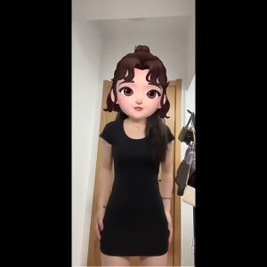 ชุดเดรสสั้นสีดํา คอกลม แขนสั้น เอวเล็ก สไตล์ย้อนยุคแคมเปส