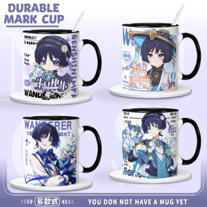 Ceramic Mug Birthday Water Cup Drinking Cup Anime Game Role-Playing Themed Dormitory Water Cup Cartoon Design