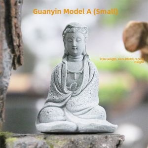 Chinese Style Miniature Landscape Ornament Small Avalokiteshvara Display Piece Living Room Entrance Zen Decorative Object