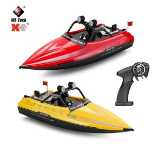 เรือบังคับ เเรือระบบเครื่องยนต์เจ็ท มอเตอร์ไฟฟ้า แบตเตอรี่ลิโพ 7.4V รีโมท 2.4Ghz. อุปกรณ์ครบพร้อมเล่น (บรรจุในกระเป๋ากันกระแทก)  ไทย