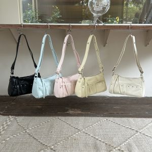 Fashionable Large Capacity Motorcycle Single Shoulder Bag with Multiple Pockets for Men And Women Casual Daily Use PU Leather