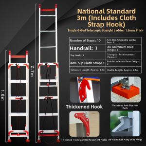 Extendable Aluminum Household and Construction Ladder